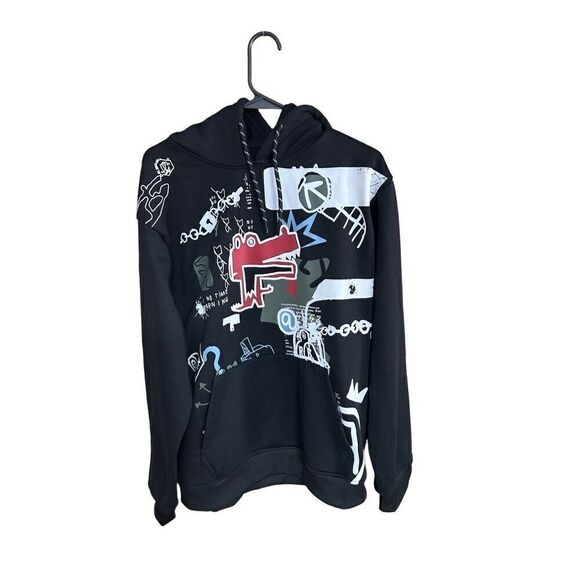 SouthPole Hoodie Black Large (L) Dinasaur Alligator Crocodile Patterned - Picture 1 of 4